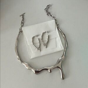 NEW SOKO Tiriko Drip Choker Necklace and Earring Set